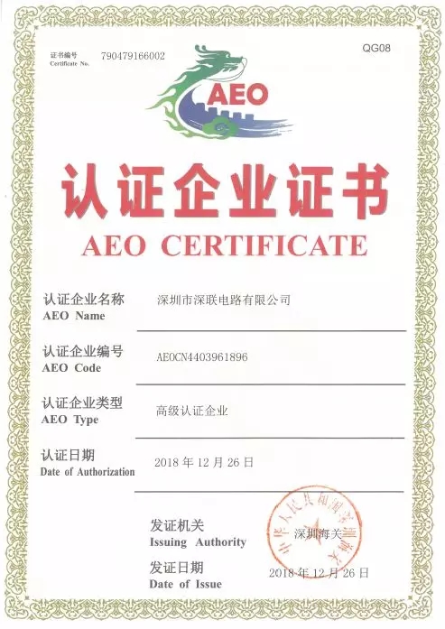 AEO Advanced Certifiate